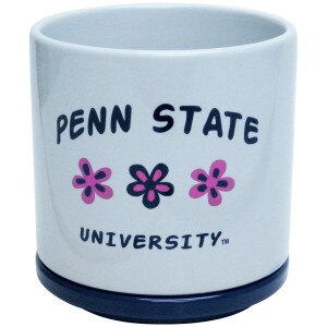 ceramic planter Penn State University with saucer & seeds